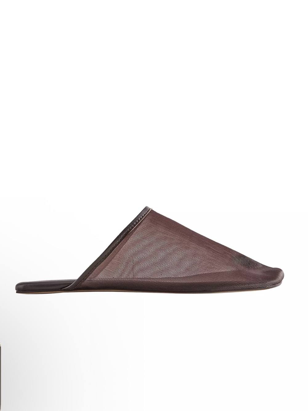 NWT Zara Dark Brown Mesh Slip-On Mule